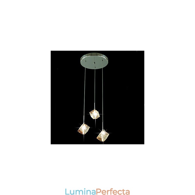Lampă de cristal de modă pandantiv cu trei capete