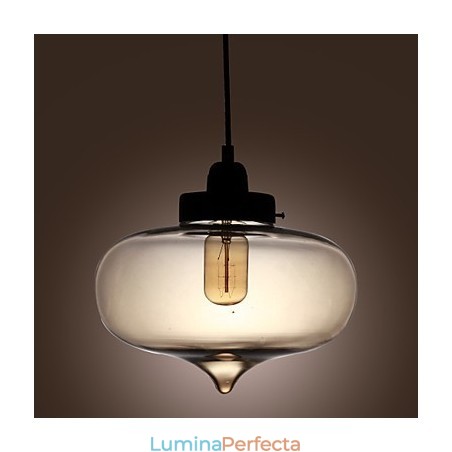 Lampă suspendată din sticlă transparentă cu design maro Bubble Lampă suspendată din sticlă transparentă cu design maro Bubble