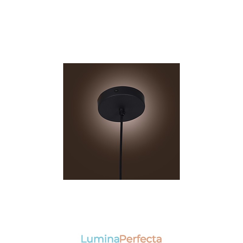 Lampă suspendată din sticlă transparentă cu design maro Bubble