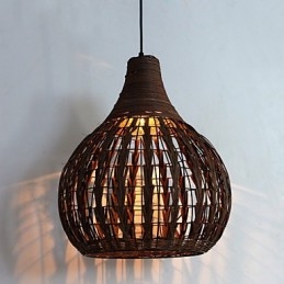 Lantern Country Mini Style Painting Pendant Lamp