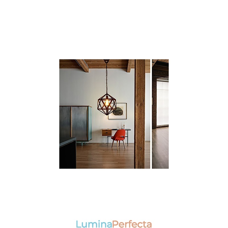 Lampă pendantă metalică creativă Lampă suspendată modernă Lampă pendant cafenea