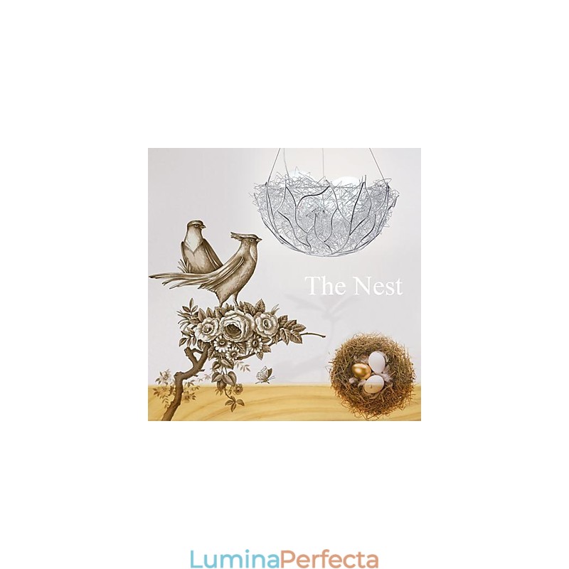 Lampă suspendată modernă, din metal argintiu