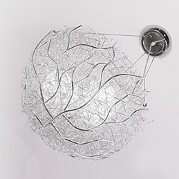Lampă suspendată modernă, din metal argintiu