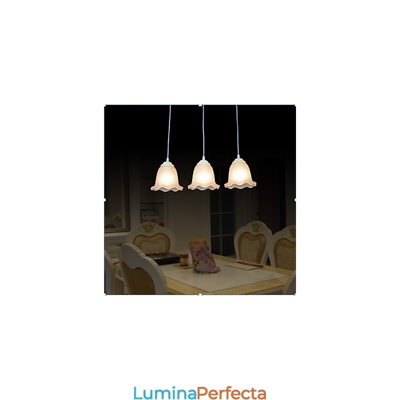 Pandantiv Trei Lumini Alb European Retro Clasic