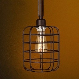 Lampă suspendată din metal cu pictură în stil retro
