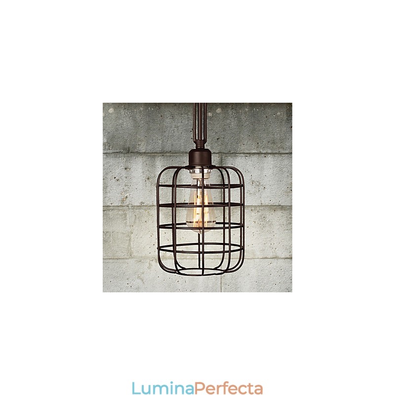 Lampă suspendată din metal cu pictură în stil retro