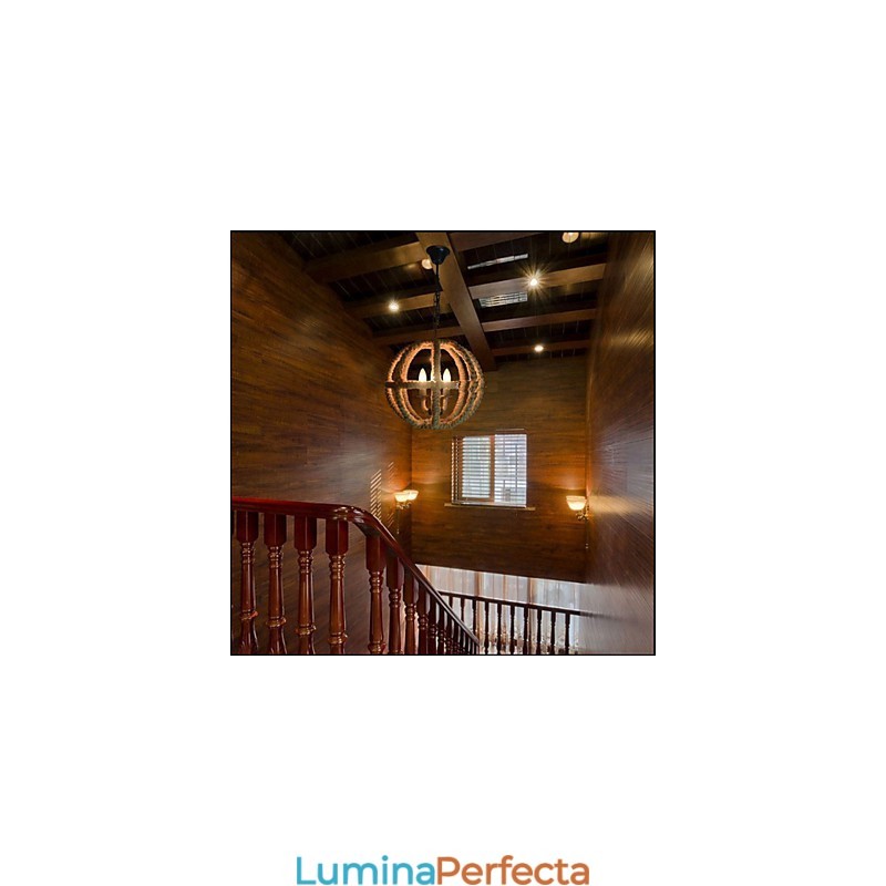 Candelabru retro din fier forjat de tip rural industrial din America de Nord