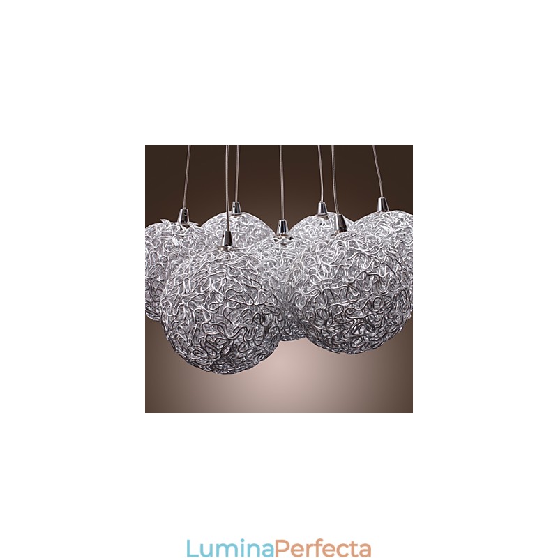 Lampă suspendată contemporană din aluminiu cu 7 lumini