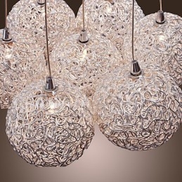 Lampă suspendată contemporană din aluminiu cu 7 lumini