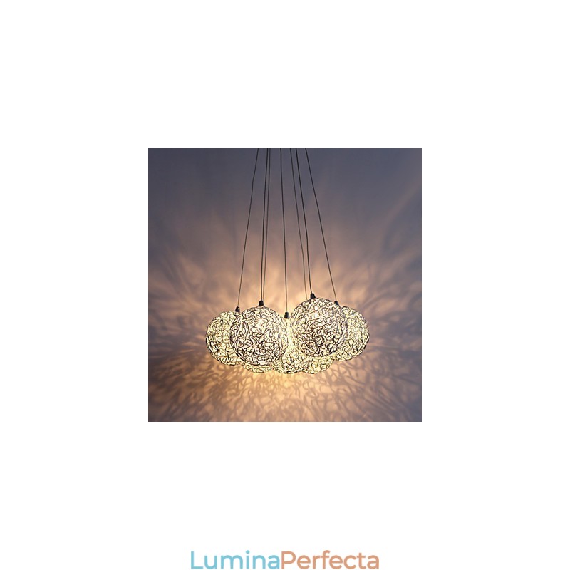 Lampă suspendată contemporană din aluminiu cu 7 lumini