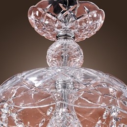Lampă suspendată modernă din cristal cu 3 lumini în abajur de sticlă