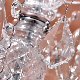 Lampă suspendată modernă din cristal cu 3 lumini în abajur de sticlă