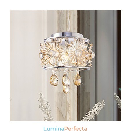 Lampă de tavan modern cu sferă transparentă, luciu de cristal, lampă suspendată cu suspendare Lampă de tavan modern cu sferă transparentă, luciu de cristal, lampă suspendată cu suspendare
