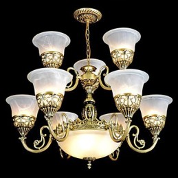 Candelabru tradițional clasic, retro, din metal, din bronz