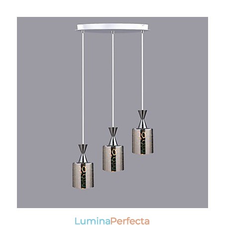 Gravura laser de vis Lampa placata cu crom 3 Disc Gravura laser de vis Lampa placata cu crom 3 Disc