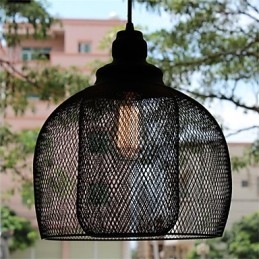 Candelabru de artă din fier în formă de cușcă de păsări retro american