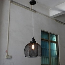 Candelabru de artă din fier în formă de cușcă de păsări retro american