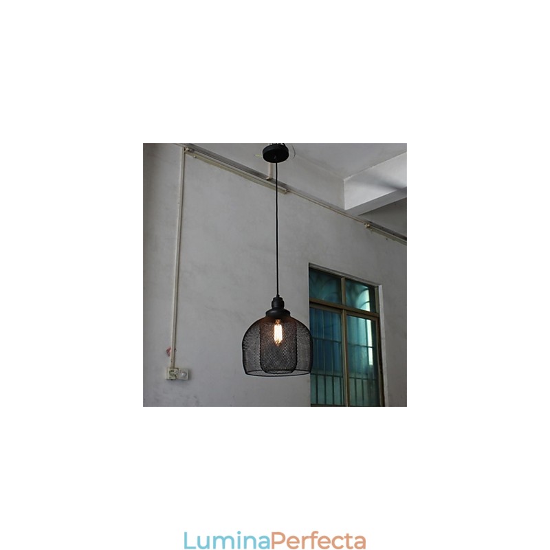 Candelabru de artă din fier în formă de cușcă de păsări retro american