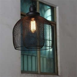 Candelabru de artă din fier în formă de cușcă de păsări retro american