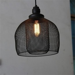 Candelabru de artă din fier în formă de cușcă de păsări retro american