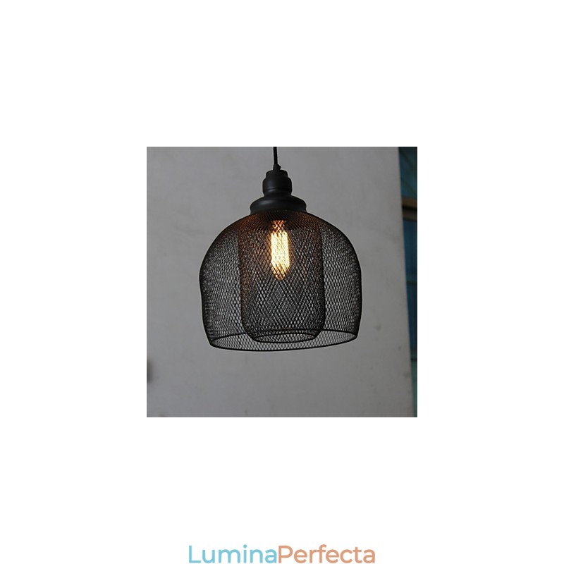 Candelabru de artă din fier în formă de cușcă de păsări retro american