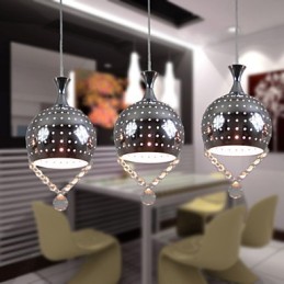 Lampă suspendată cu 3 capete Cristal Modern Contemporan Metal