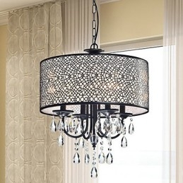 Candelabru din metal cu pictură clasică tradițională din cristal