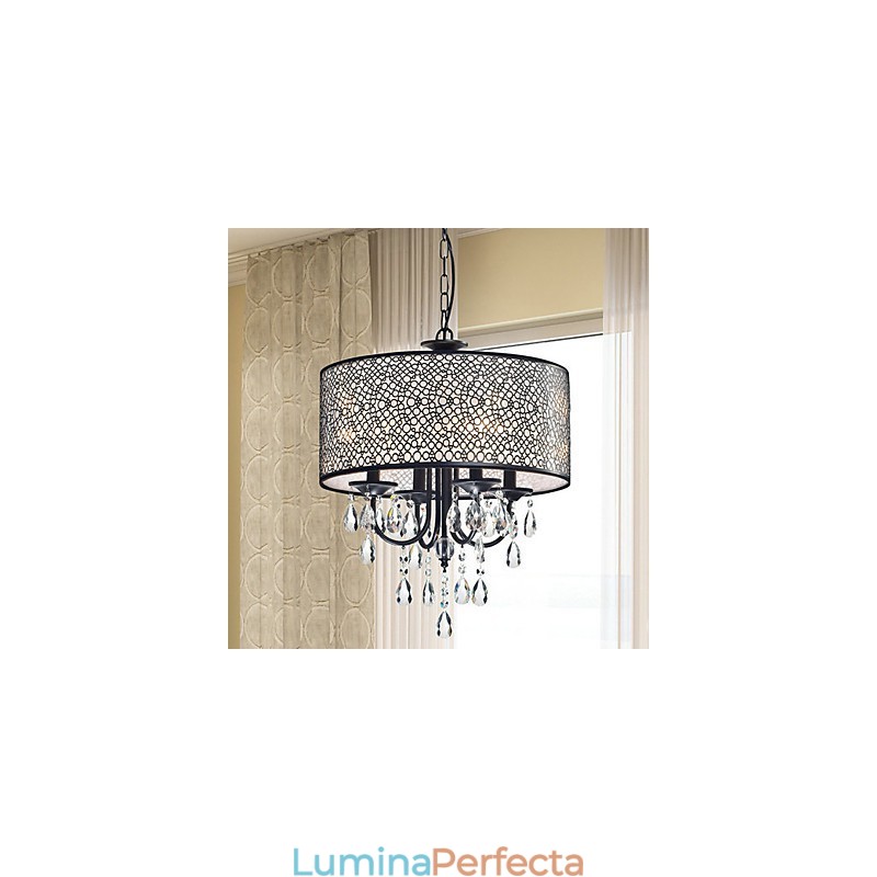 Candelabru din metal cu pictură clasică tradițională din cristal