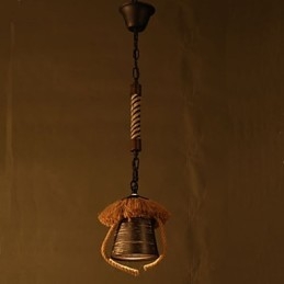 American Country Retro Canepa Lampa din ceramica