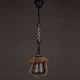 American Country Retro Canepa Lampa din ceramica