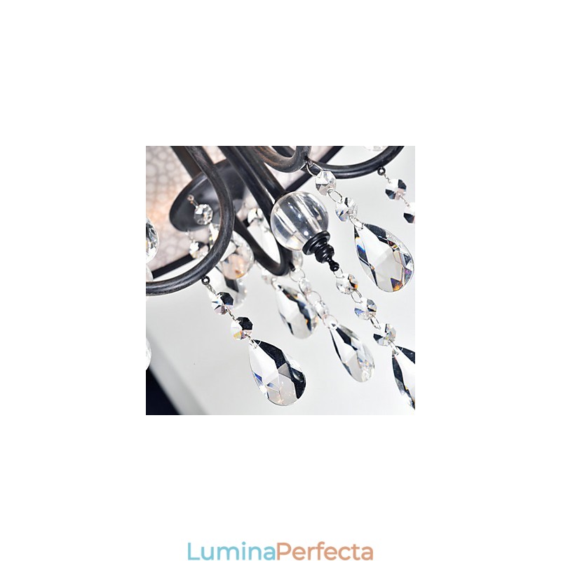 Candelabru din metal cu pictură clasică tradițională din cristal