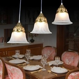 Pandantiv Bronz Trei Lumini Sticlă Moire European Classic