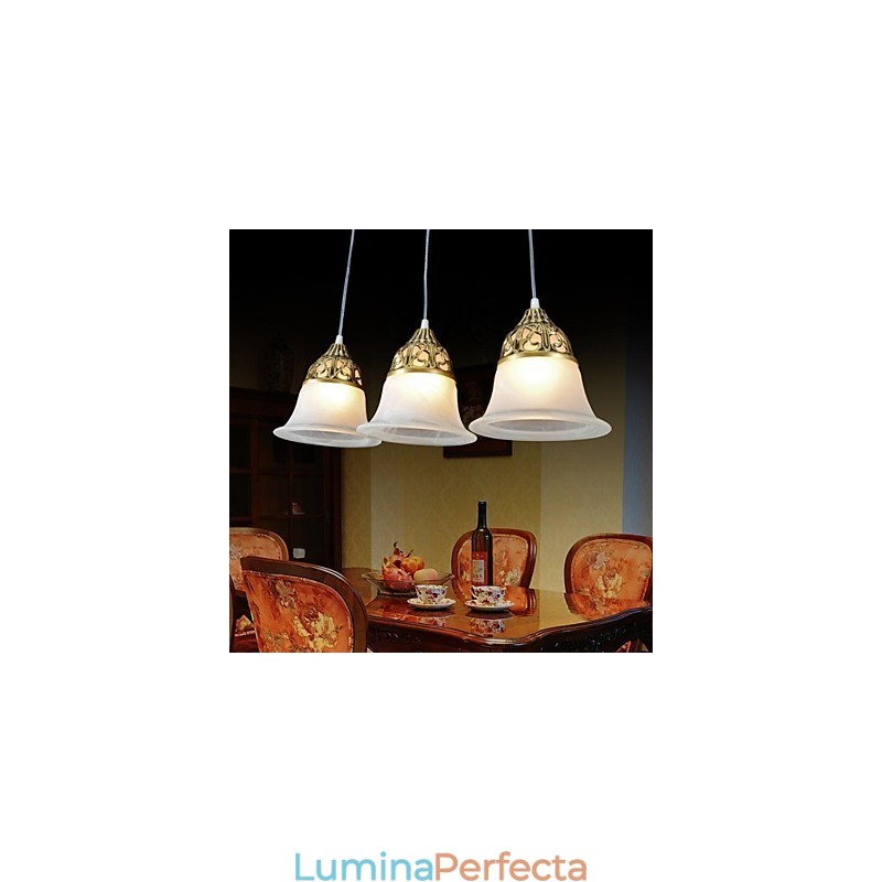 Pandantiv Bronz Trei Lumini Sticlă Moire European Classic