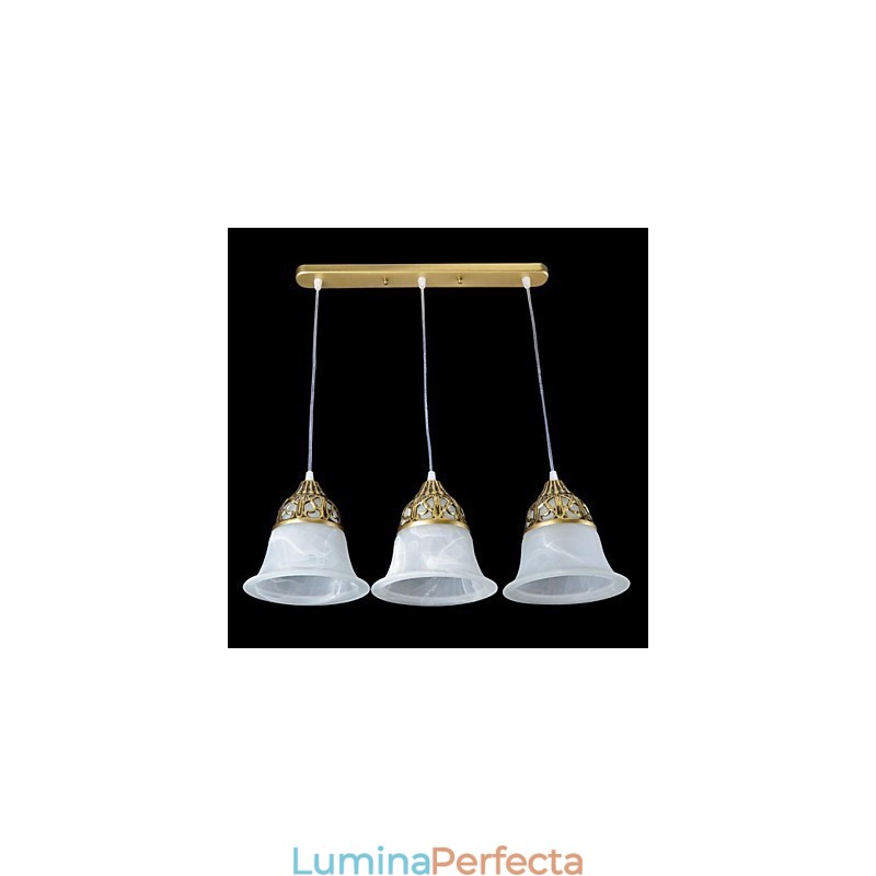 Pandantiv Bronz Trei Lumini Sticlă Moire European Classic
