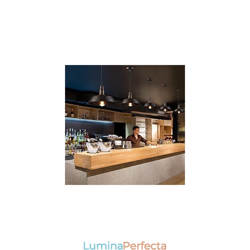 Diametrul unui candelabru retro minimalist cu capac unic de 360 mm