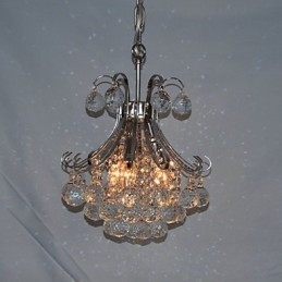 Lampă suspendată cu candelabru galvanizat în stil mini din cristal modern și contemporan