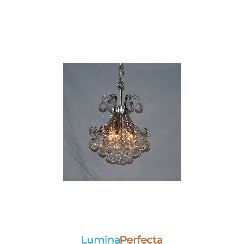Lampă suspendată cu candelabru galvanizat în stil mini din cristal modern și contemporan