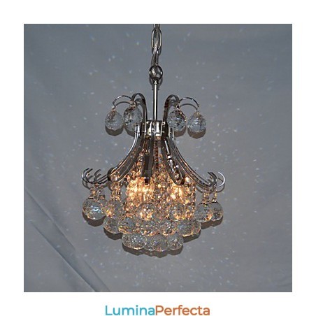 Lampă suspendată cu candelabru galvanizat în stil mini din cristal modern și contemporan Lampă suspendată cu candelabru galvanizat în stil mini din cristal modern și contemporan