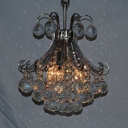 Lampă suspendată cu candelabru galvanizat în stil mini din cristal modern și contemporan