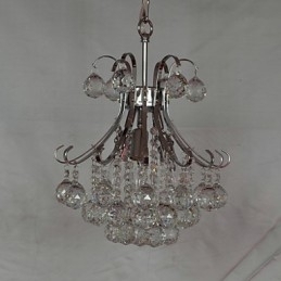 Lampă suspendată cu candelabru galvanizat în stil mini din cristal modern și contemporan