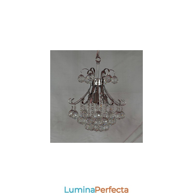 Lampă suspendată cu candelabru galvanizat în stil mini din cristal modern și contemporan