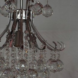 Lampă suspendată cu candelabru galvanizat în stil mini din cristal modern și contemporan