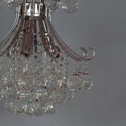 Lampă suspendată cu candelabru galvanizat în stil mini din cristal modern și contemporan