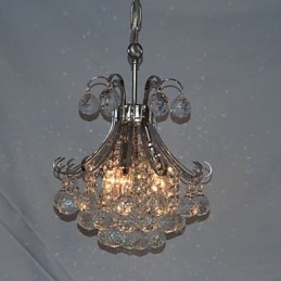 Lampă suspendată cu candelabru galvanizat în stil mini din cristal modern și contemporan