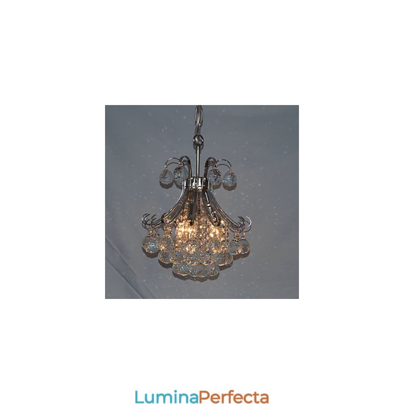 Lampă suspendată cu candelabru galvanizat în stil mini din cristal modern și contemporan
