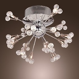 Montaj încastrat din metal cromat din cristal modern contemporan