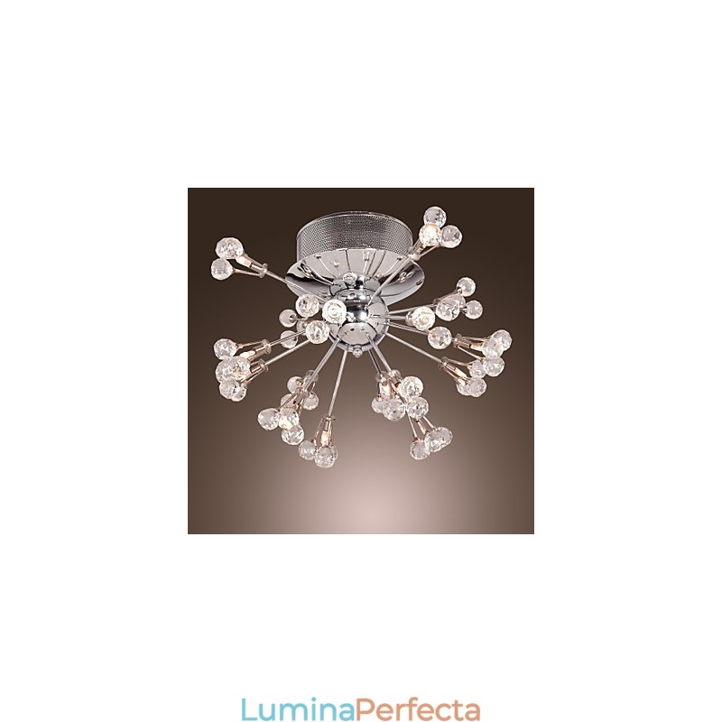 Montaj încastrat din metal cromat din cristal modern contemporan