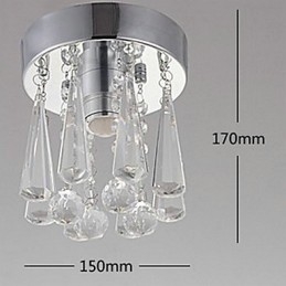 Cristal modern cu 1 lumini, montaj încastrat în formă de coroană