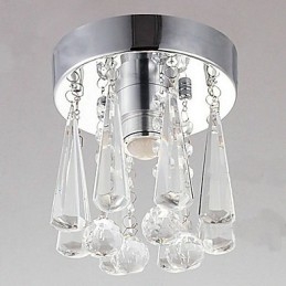 Cristal modern cu 1 lumini, montaj încastrat în formă de coroană