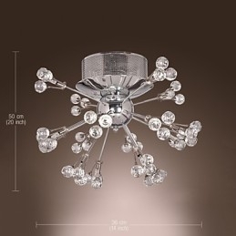 Montaj încastrat din metal cromat din cristal modern contemporan